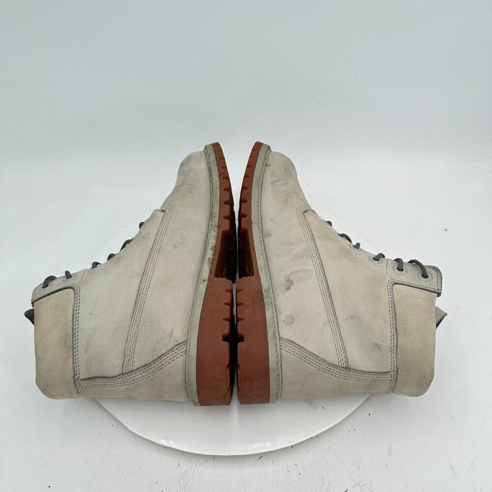 Timberland AF 6'' Inch Premium Men Size 7 Light Grey Leather Ankle Combat Boot - Picture 6 of 11